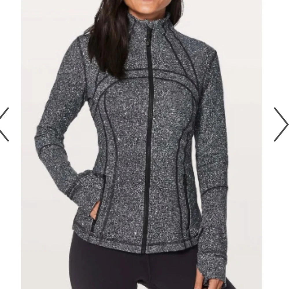 Lululemon Define Jacket Black and White Splatter Speckled 10 - Picture 10 of 12
